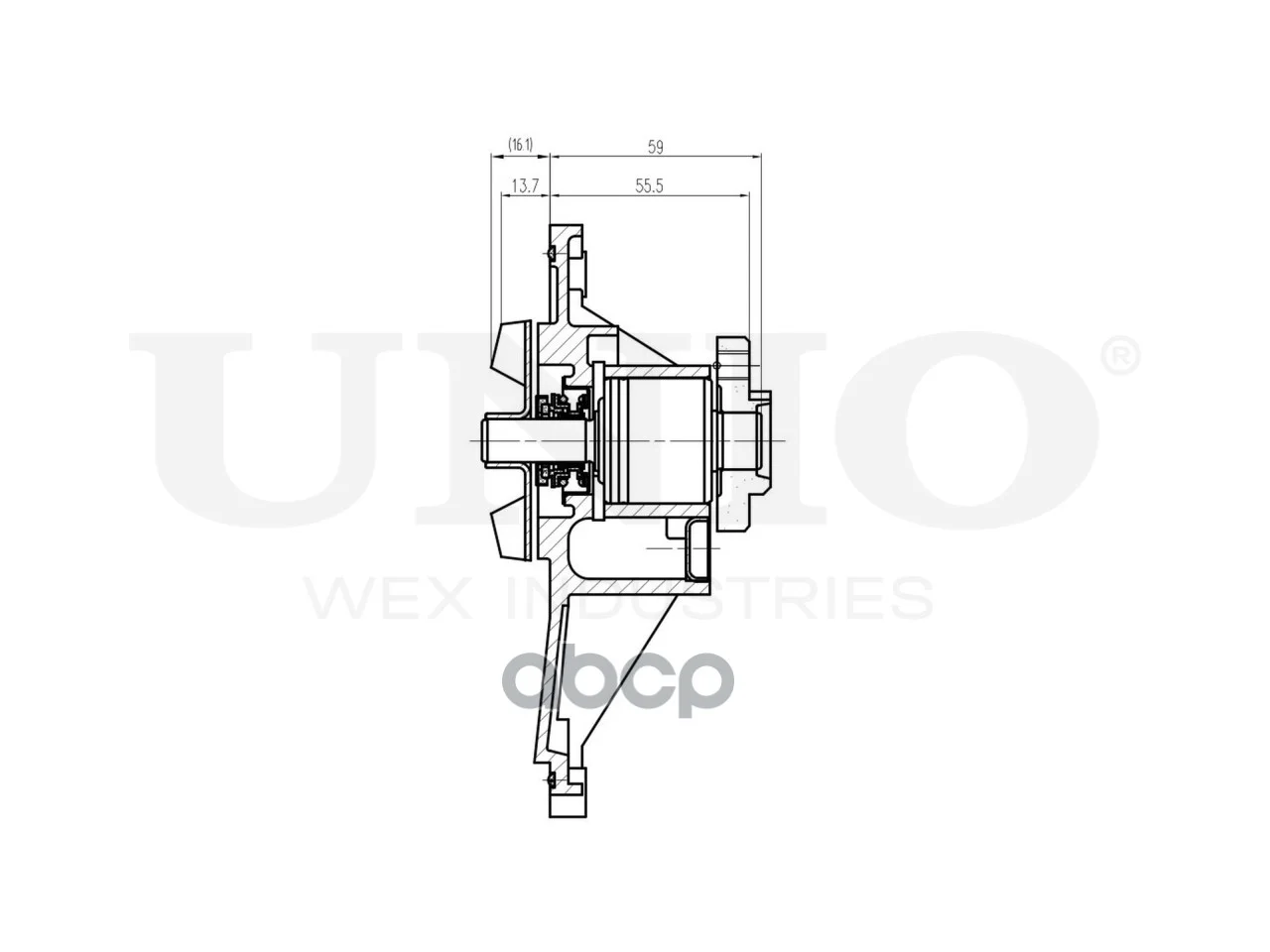 Насос водяной VW TOUAREG 04- WAP10095 UNIO - миниатюра 4
