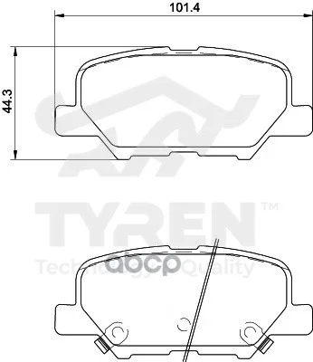 Колодки тормозные дисковые задние TYR1211671 TYREN - изображение 1