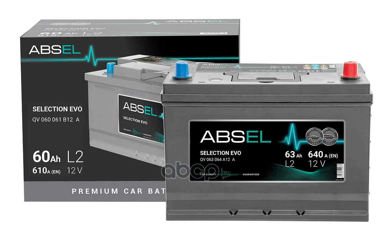 Аккумулятор ABSEL SELECTION EVO 12V L2 60Ah 610A - изображение 1