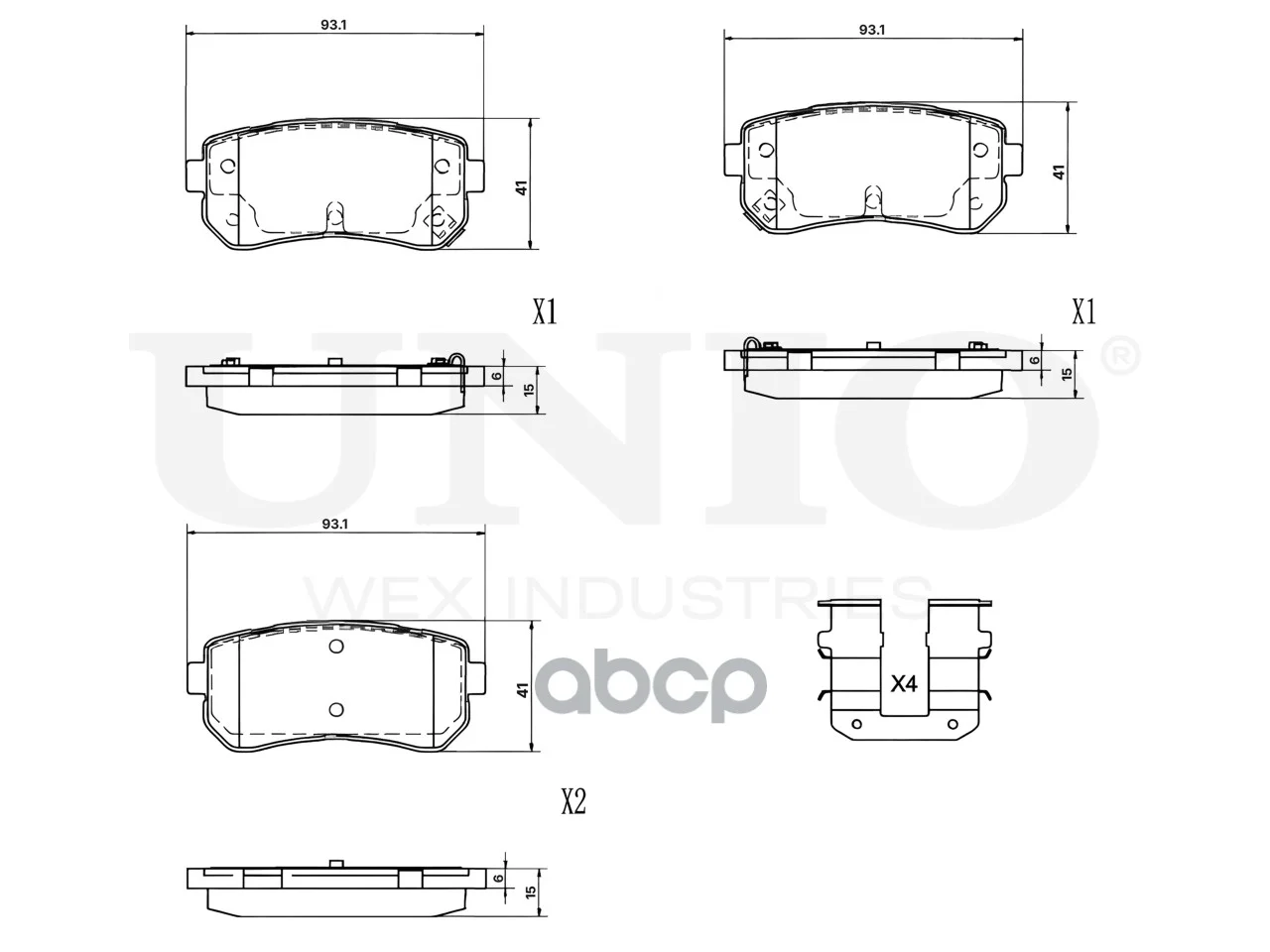 Колодки тормозные KIA RIO 17- задн.диск. BRP20041 - миниатюра 4