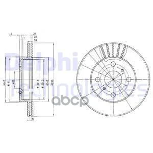 Диск тормозной 2шт в упаковке BG3519 Delphi - миниатюра 2