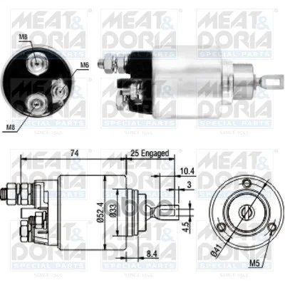 Реле втягивающее FIAT STILO стартера 46129 MEAT & - изображение 1