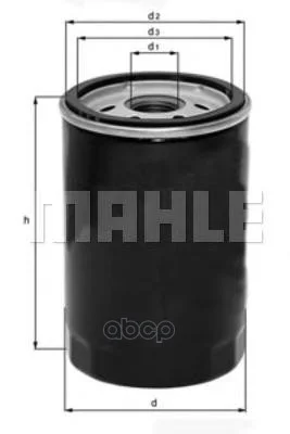 Фильтр масляный JAGUAR -07 OC323 Mahle/Knecht - миниатюра 4
