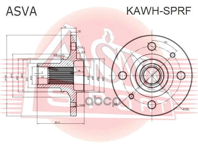 СТУПИЦА ПЕРЕДНЯЯ KAWHSPRF ASVA - миниатюра 2