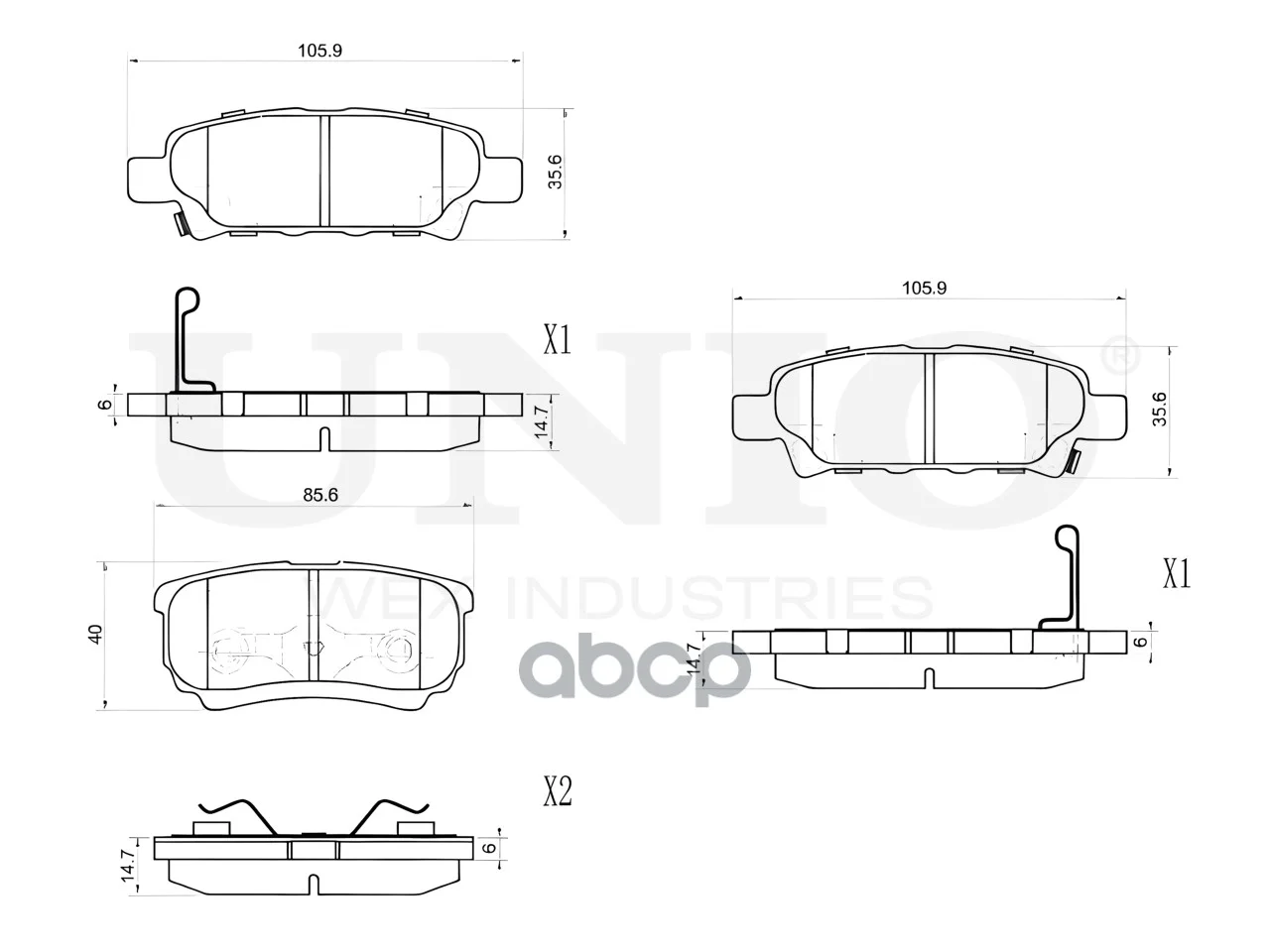 Колодки тормозные MITSUBISHI OUTLANDER 02- - миниатюра 4