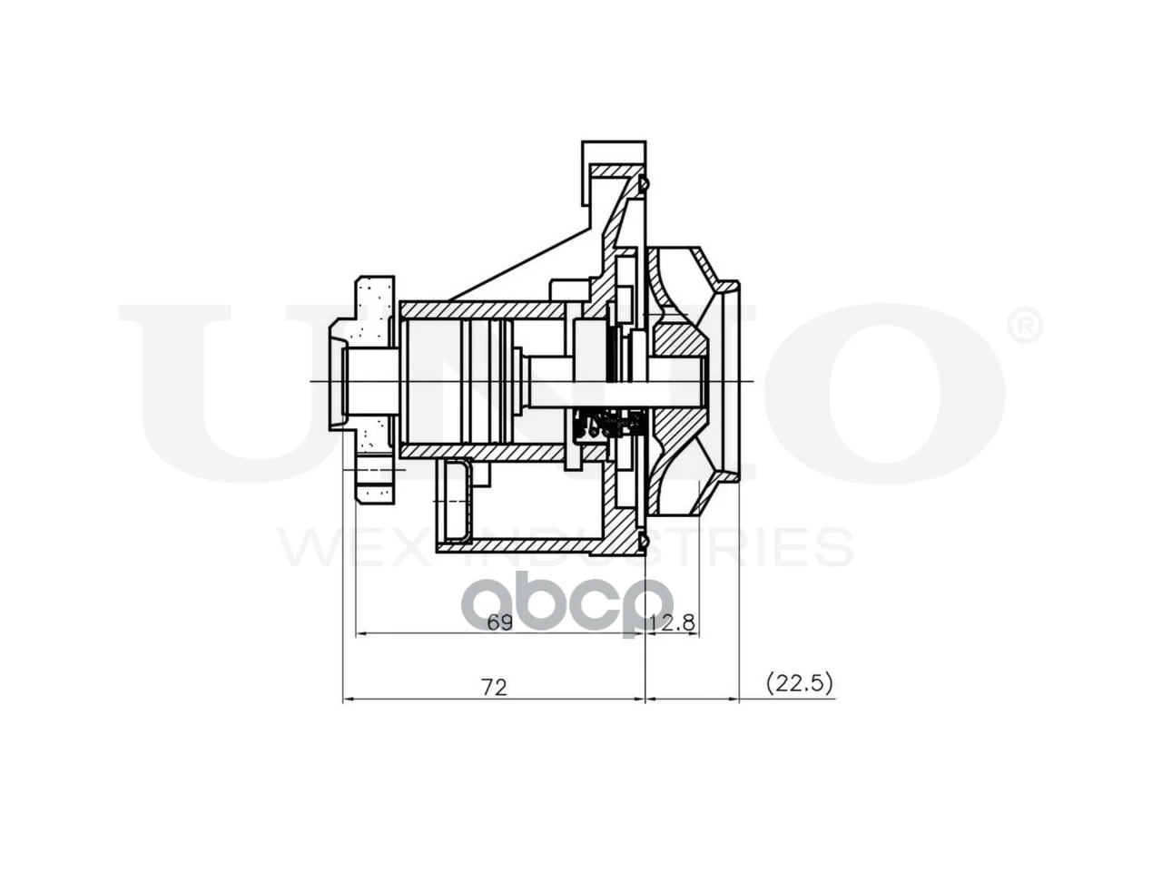 Насос водяной VW POLO 01- WAP10103 UNIO - миниатюра 4
