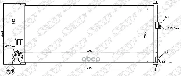 Радиатор кондиционера Nissan Almera 00-06 / - изображение 1