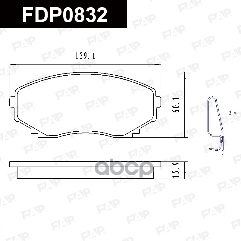 Колодки тормозные MAZDA MPV -06 2.5D-3.0 FDP0832 - изображение 1