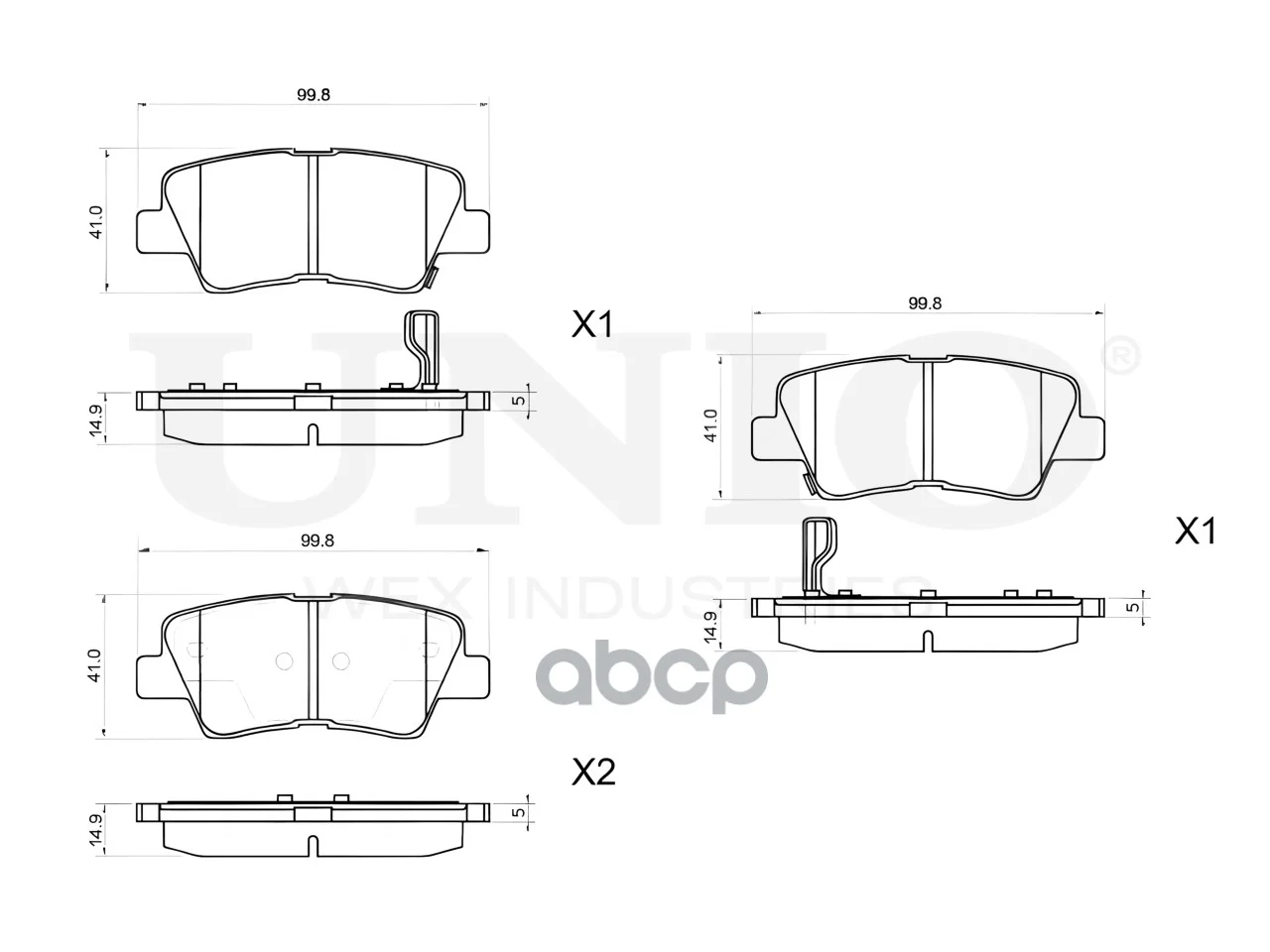 Колодки тормозные TOYOTA COROLLA 12- задн.диск. - миниатюра 4