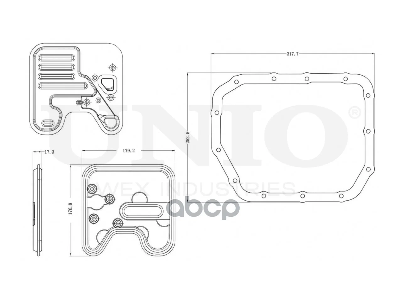 Фильтр АКПП KIA RIO 00- FLT30017 UNIO - миниатюра 6