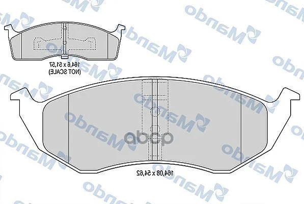 Колодки тормозные передние MBF015438 Mando - изображение 1