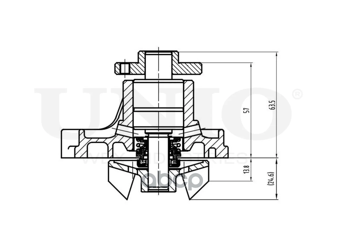 Помпа водяная Suzuki Grand Vitara (JT) 05-, SX4 - миниатюра 4