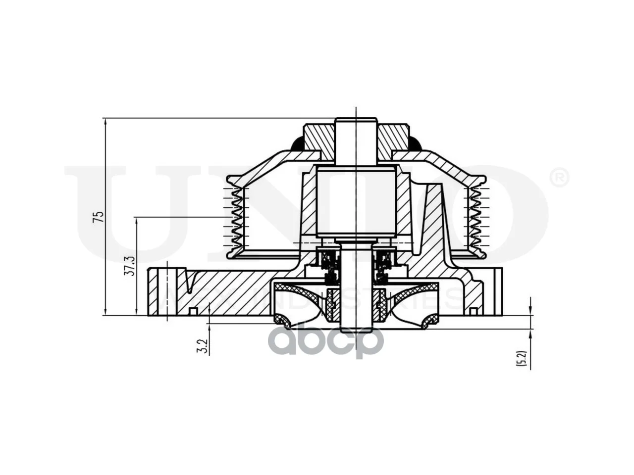 Насос водяной BMW 3(F07/18) WAP10156 UNIO - миниатюра 4