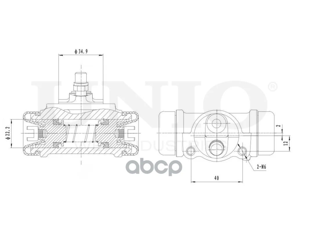 Цилиндр тормозной колесный Toyota Hiace (H10,H20) - миниатюра 5