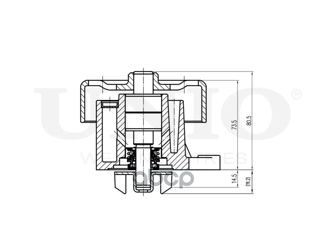 Насос водяной NISSAN QASHQAI 06- WAP10144 UNIO - миниатюра 4
