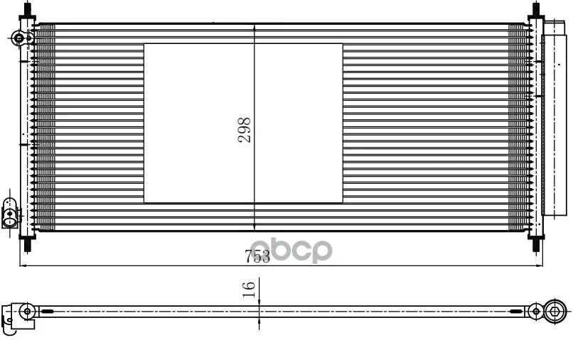 Конденсер HONDA JAZZ 02- LRAC2304 LUZAR - миниатюра 5