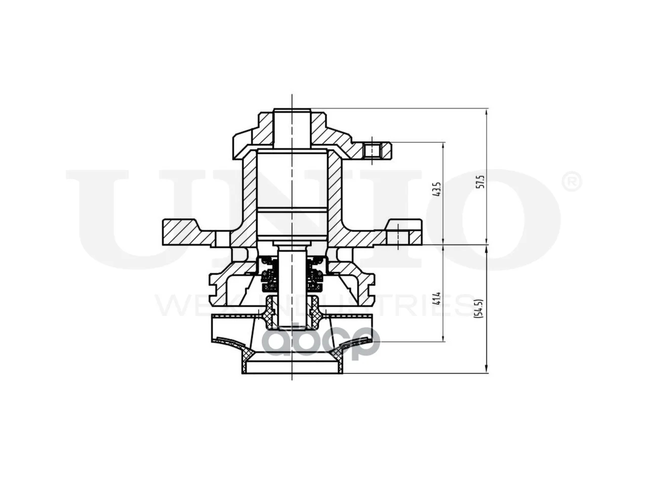 Насос водяной NISSAN QASHQAI 07- WAP10158 UNIO - миниатюра 4
