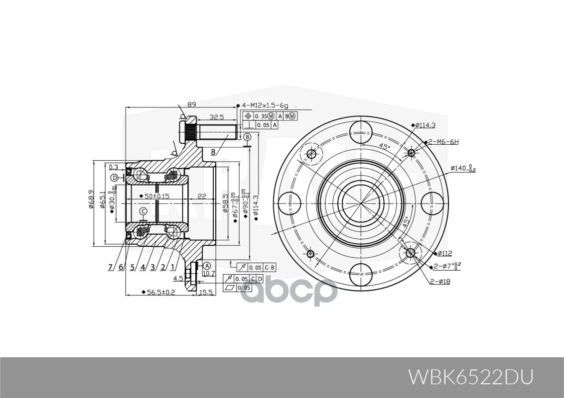 Ступица в сборе [задн, Kit] VOLVO S40 I(VS, 644) - миниатюра 8