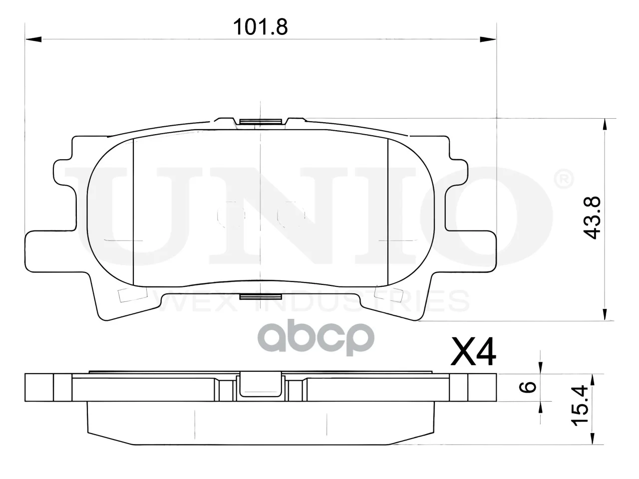 Колодки тормозные TOYOTA HIGHLANDER 00- задн.диск. - миниатюра 4