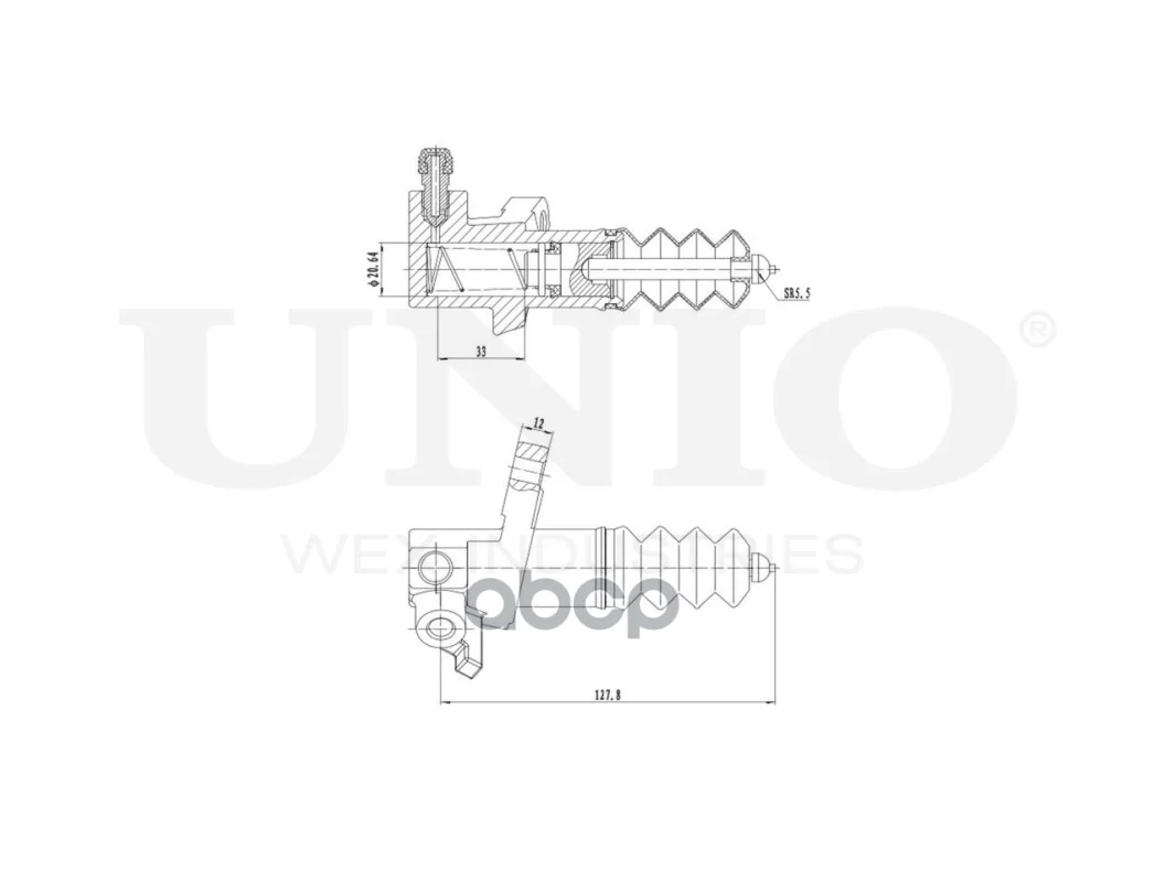 Цилиндр сцепления CHEVROLET AVEO 02- BRC10505 UNIO - миниатюра 5