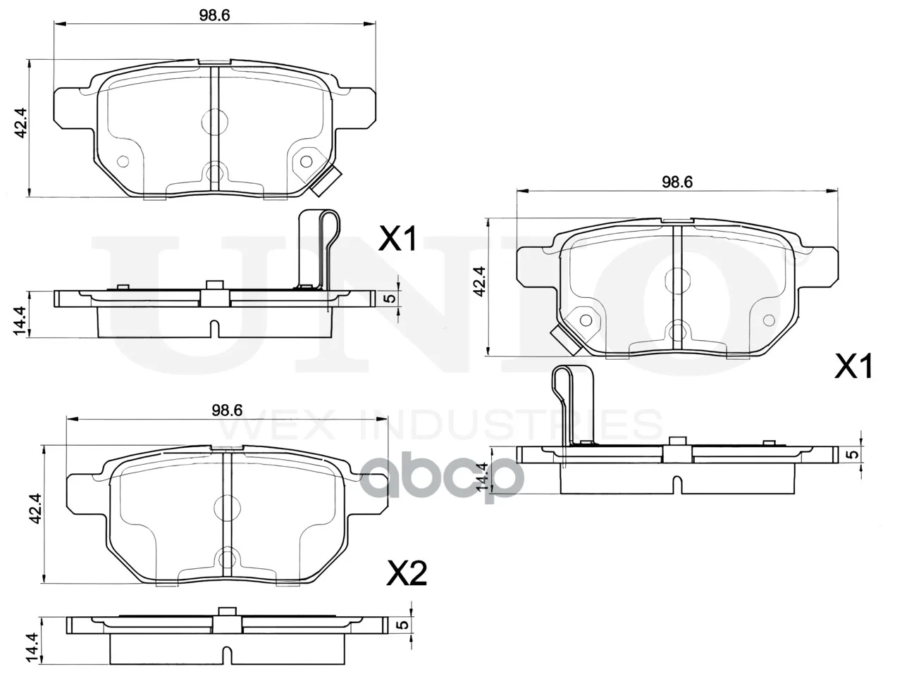 Колодки тормозные TOYOTA COROLLA 00- задн.диск. - миниатюра 4