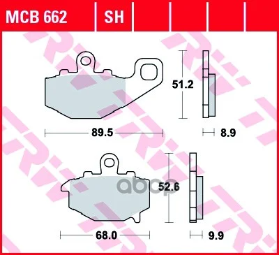 Колодки дисковые MCB662 MCB662 TRW - изображение 1