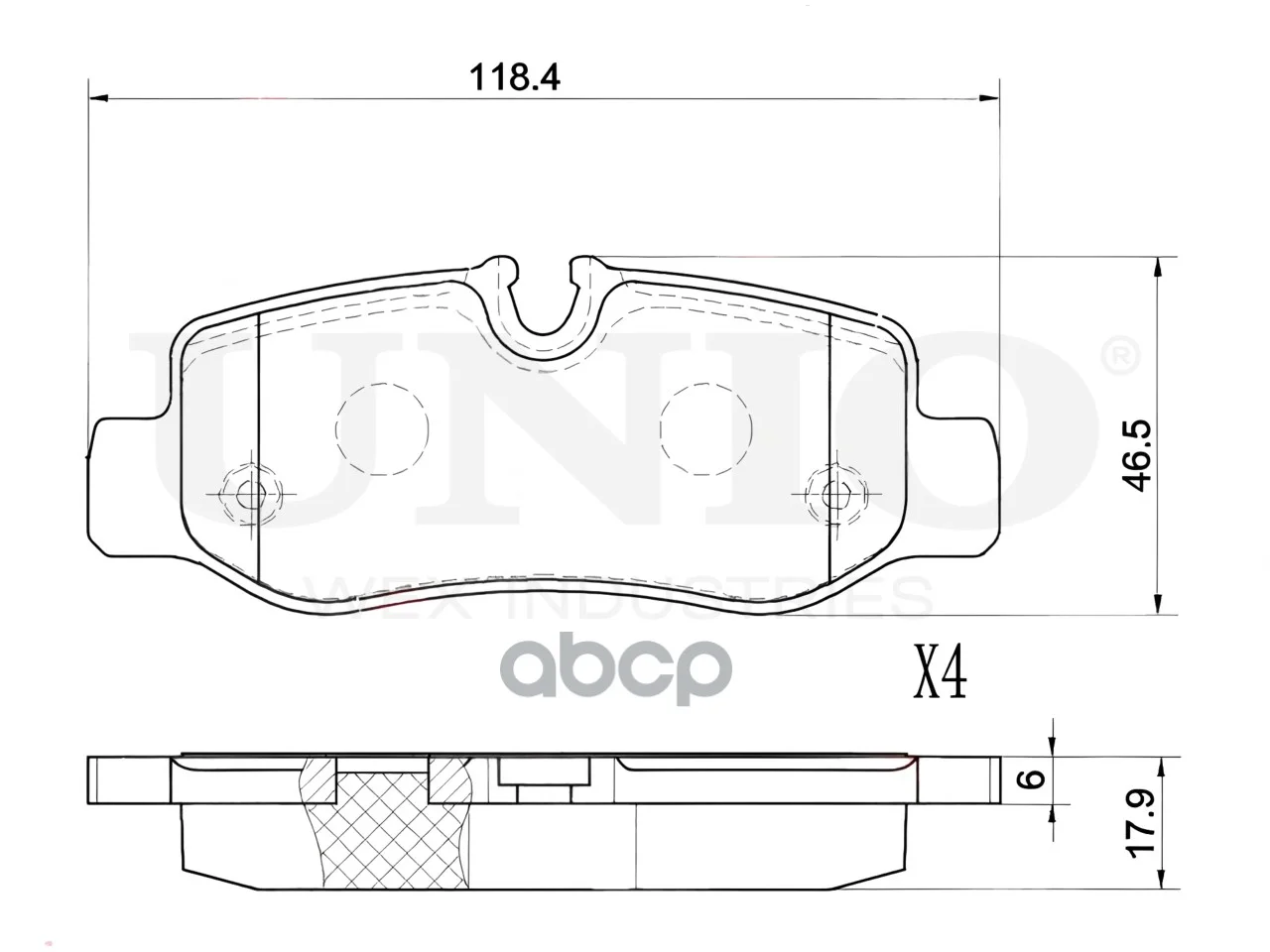 Колодки тормозные MB V(W447) задн.диск. BRP20448 - миниатюра 4