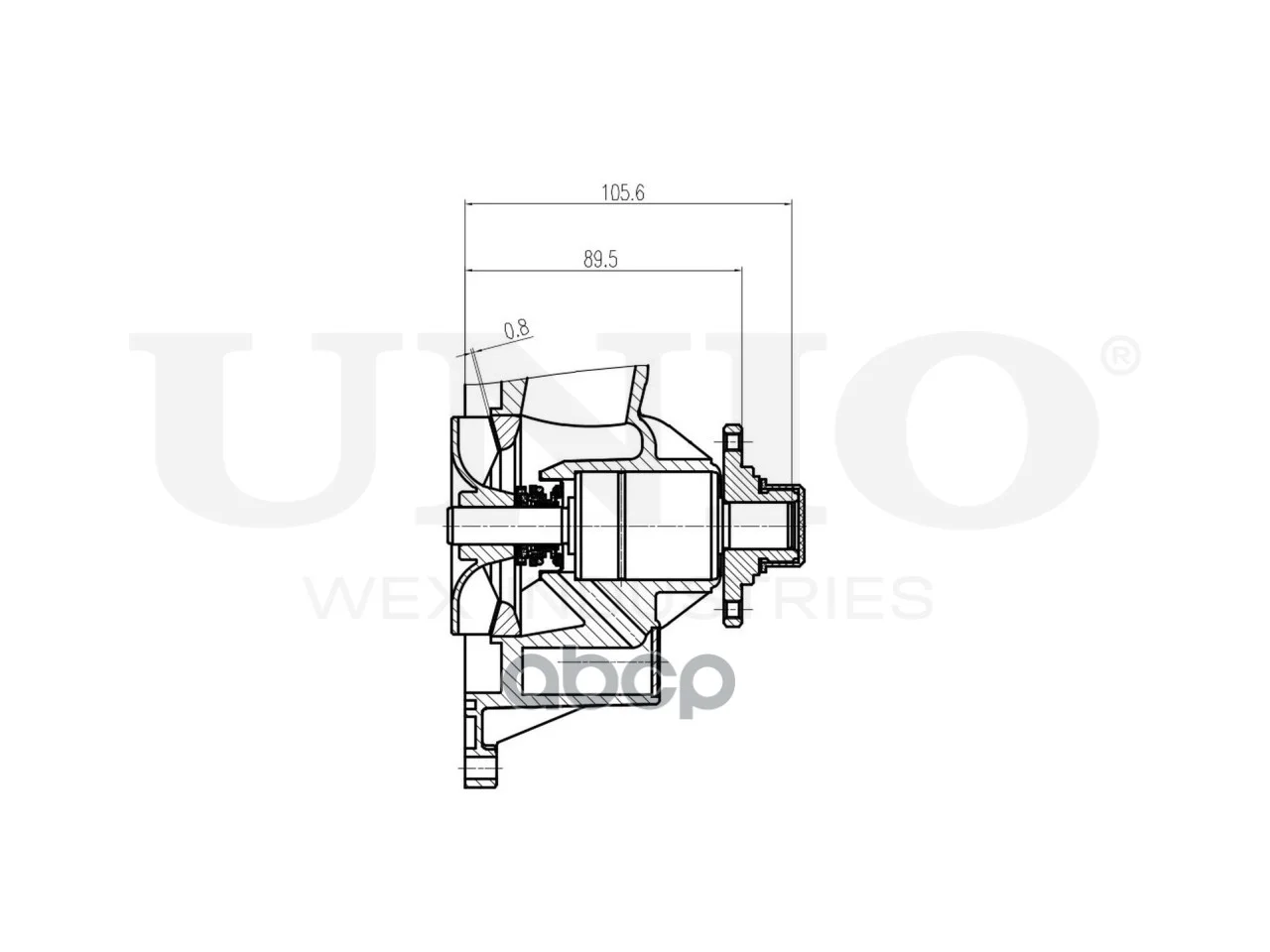 Насос водяной BMW 5(E60/61) WAP10114 UNIO - миниатюра 4