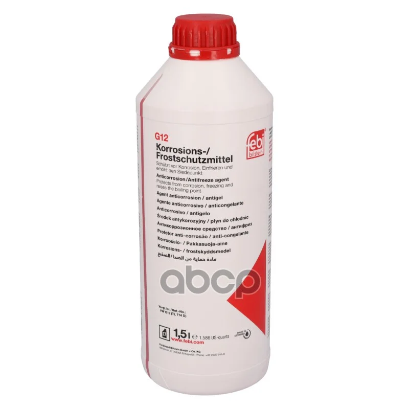 Антифриз G12 FEBI концентрат 1,5л 01381 Febi - изображение 1