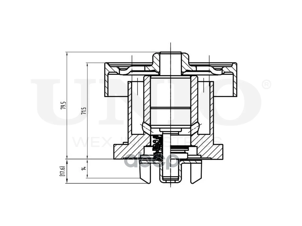 Насос водяной NISSAN X-TRAIL 01- WAP10093 UNIO - миниатюра 4