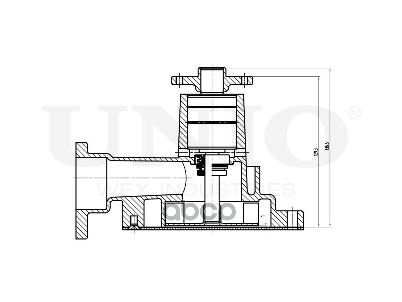 Насос водяной MITSUBISHI L200 96- WAP10152 UNIO - миниатюра 4