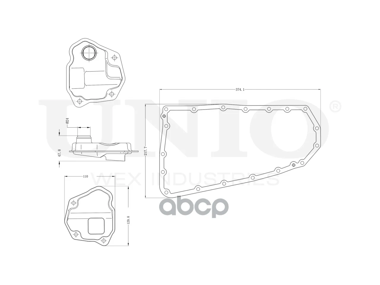 Фильтр АКПП MITSUBISHI LANCER 05- FLT30011 UNIO - миниатюра 6