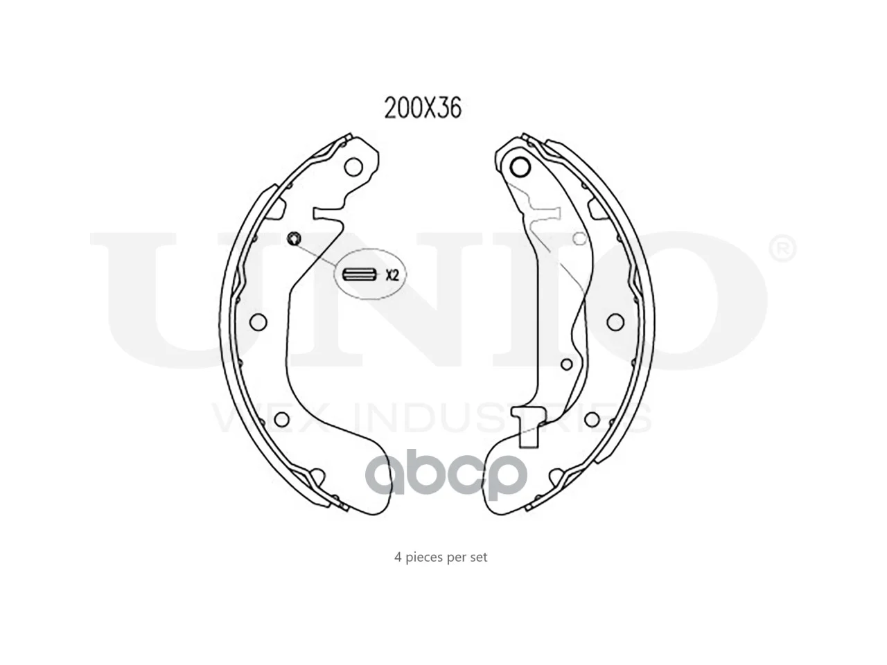 Тормозные колодки барабанные CHEVROLET AVEO 02- - миниатюра 3