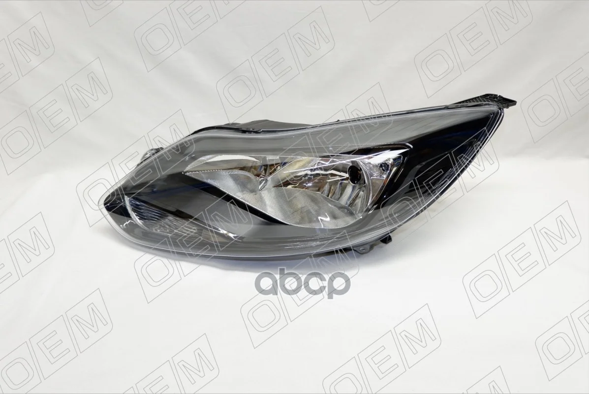 Фара левая Ford Focus 3 2011-2015, галоген, черная - изображение 1