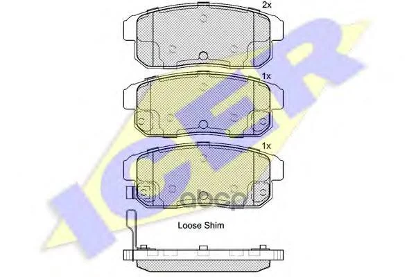 Колодки тормозные дисковые задн, SUZUKI/MAZDA: - изображение 1