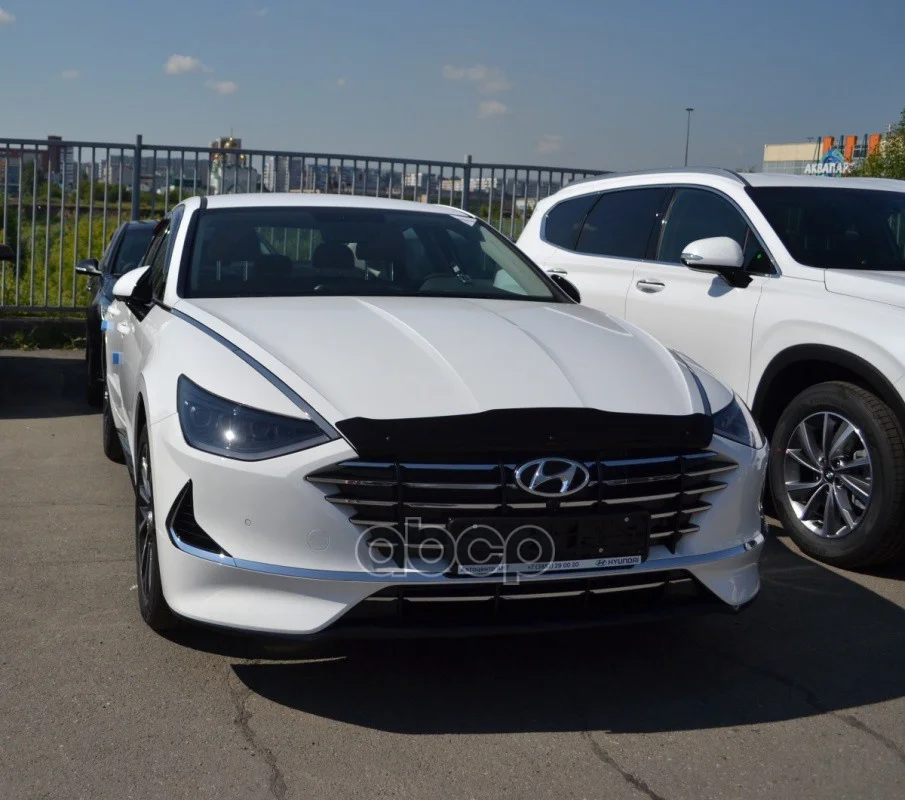 Дефлектор капота Hyundai Sonata, 19-, темный, - изображение 1