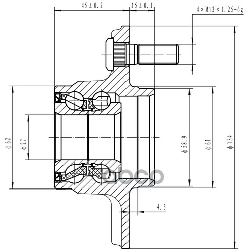 СТУПИЦА ЗАД NIS MICRA K11E 92-02, ALMERA JPN N16 - миниатюра 4