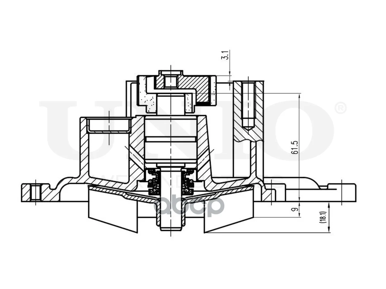 Насос водяной FORD TRANSIT 06- WAP10069 UNIO - миниатюра 4