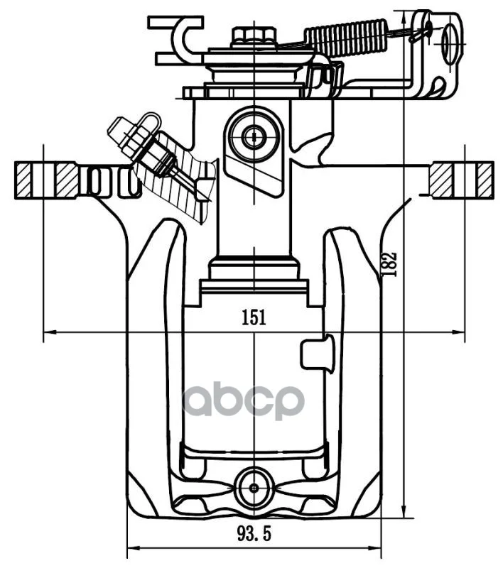 Суппорт торм. Opel Astra J (10-)/Zafira C (11-) - миниатюра 4