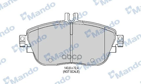Колодки тормозные передние MBF015680 Mando - изображение 1