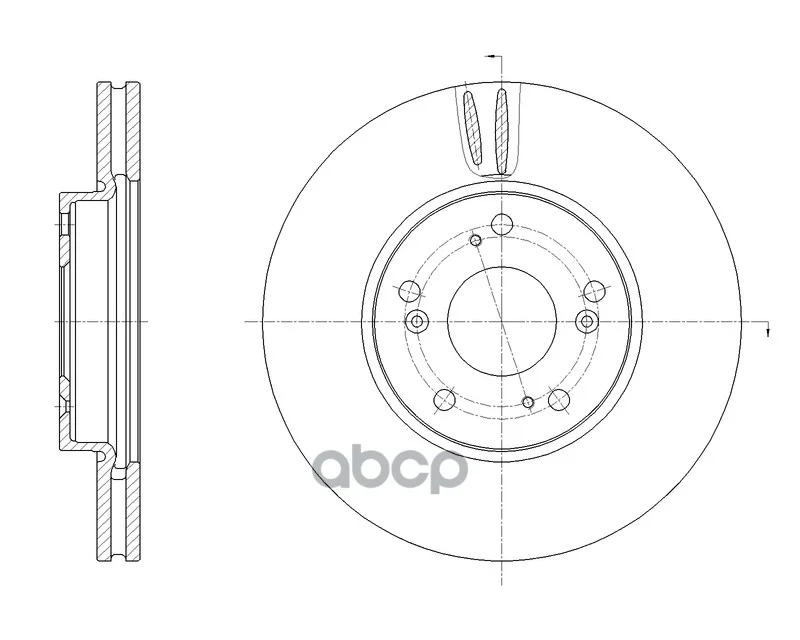 ДИСК ТОРМОЗНОЙ ВЕНТИЛИРУЕМЫЙ G-BRAKE GR-20603 - изображение 1
