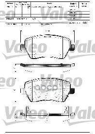 Колодки тормозные 601287 Valeo - изображение 1