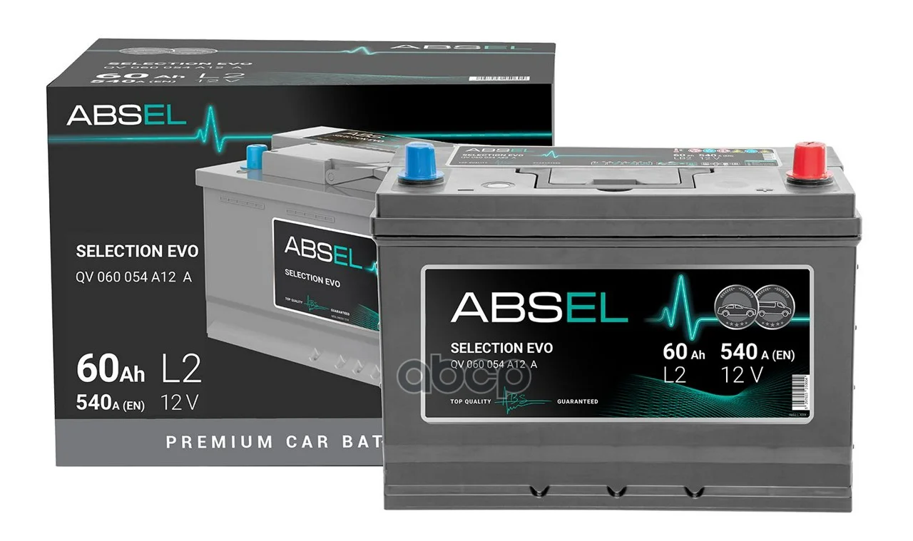 Аккумулятор ABSEL SELECTION EVO 12V L2 60Ah 540A - изображение 1