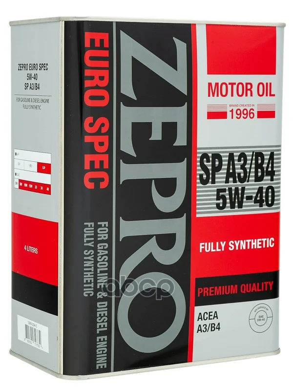 Масло моторное 5W-40 ZEPRO EURO SPEC FS SP ACEA - миниатюра 4