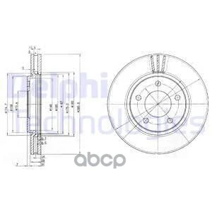 Диск тормозной 2шт в упаковке BG3715 Delphi - миниатюра 2