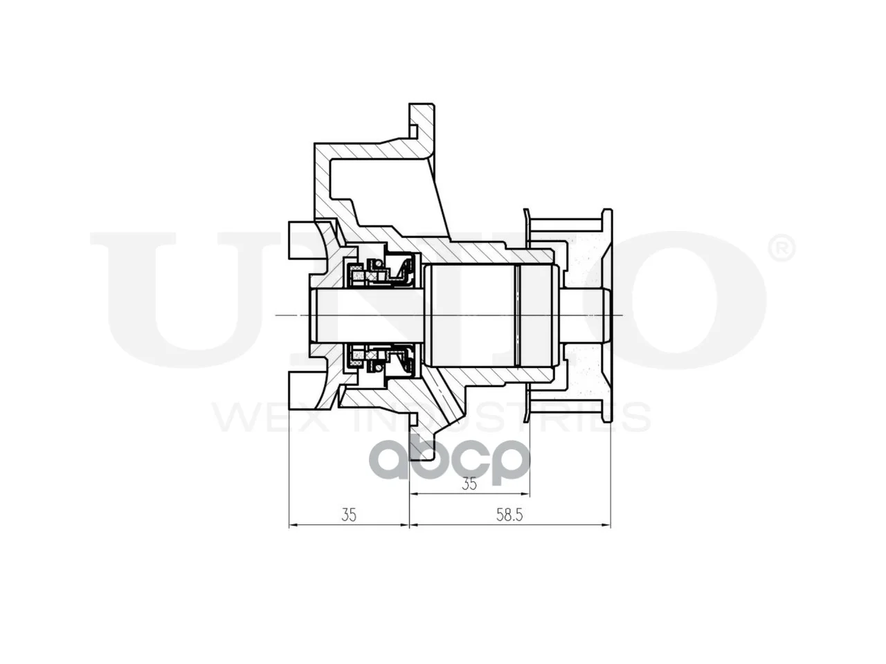 Помпа водяная Opel Astra F,G 91-, Corsa A,B 82-, - миниатюра 4
