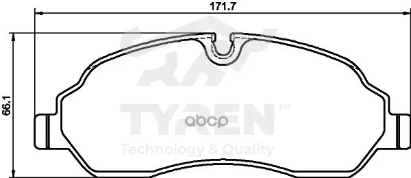 Колодки тормозные дисковые передние TYR1213731 - изображение 1