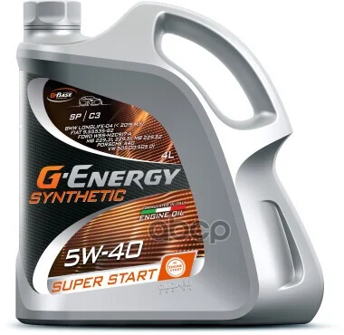 Масло G-EnergySynthSuperStart 5W-40 4л G-Energy - изображение 1