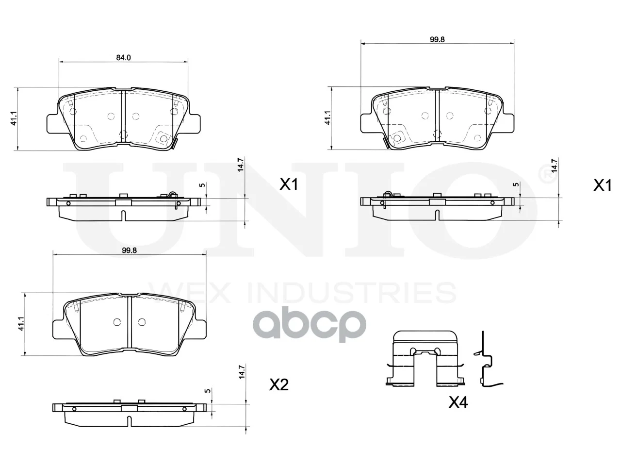 Колодки тормозные KIA RIO 17- задн.диск. BRP20038 - миниатюра 4