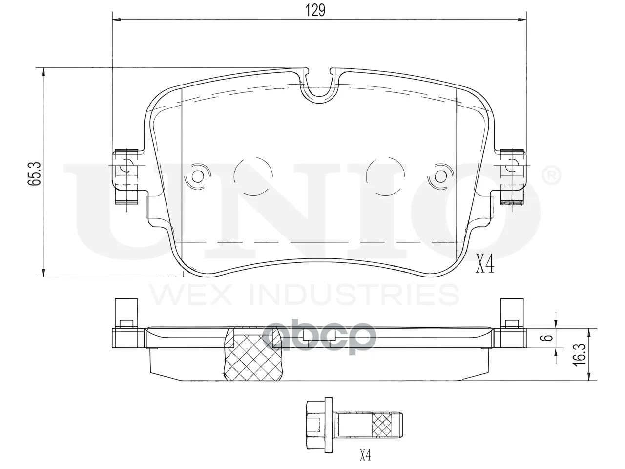Колодки тормозные VW TOUAREG 15- задн.диск. - миниатюра 4
